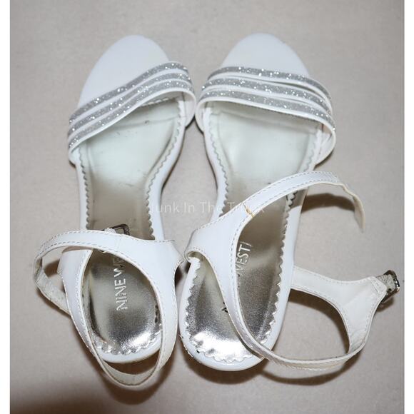 White Nine West Wedge Heel Sandal - Picture 1 of 8